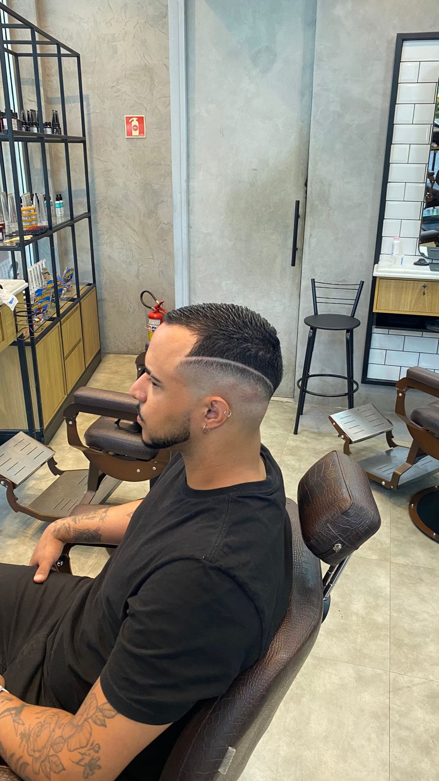 Corte degradê feito na Barber Campinas